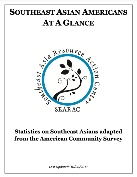 A page that says Southeast Asian Americans at a Glance